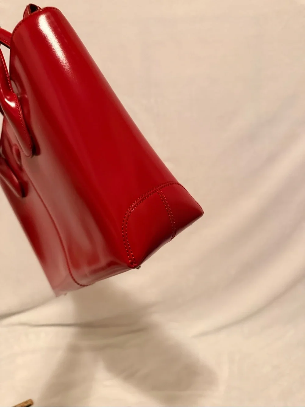 Tod's Red Patent Leather Medium D-Bag Tote